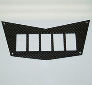 K-Four Switches Polaris RZR Dash 5 Switch Cut-Out Panel