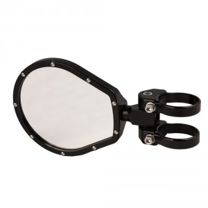 Axia Alloys 6" Flat Glass Folding Side Mirror - Black