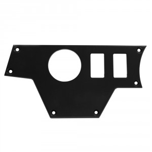 Polaris RZR Left Side Center 2 Switch / 1 Gauge Dash Plate - Black