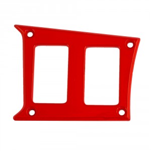 Polaris RZR Small Left Side Center Dash 2 Switch Plate - Red