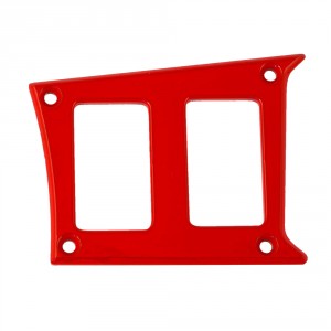 Polaris RZR 1000 Small Right Side Center Dash 2 Switch Plate - Red