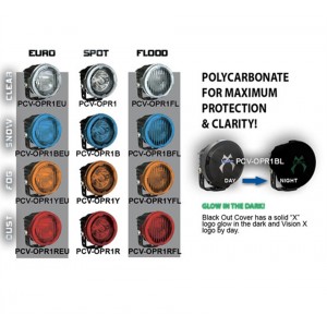 Optimus 3.74 in. Round Snap-On Polycarbonate Protective Light Filter/Covers